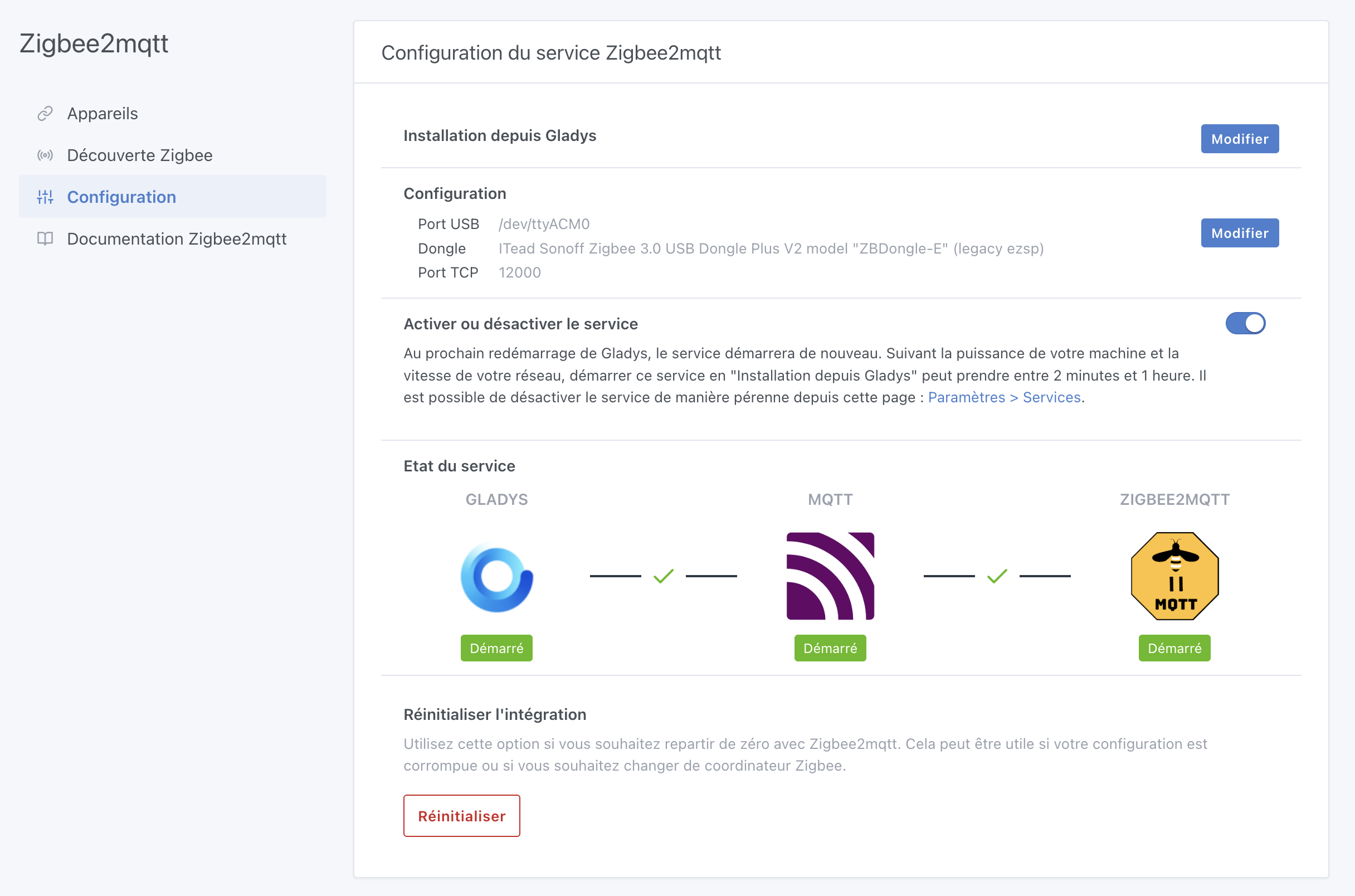 Reset-Button in der Zigbee2mqtt-Integration