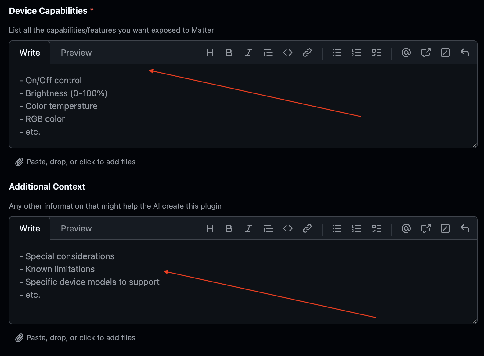 Details der Plugin-Anfrage