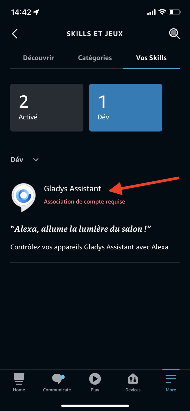 Alexa-Integration in Gladys