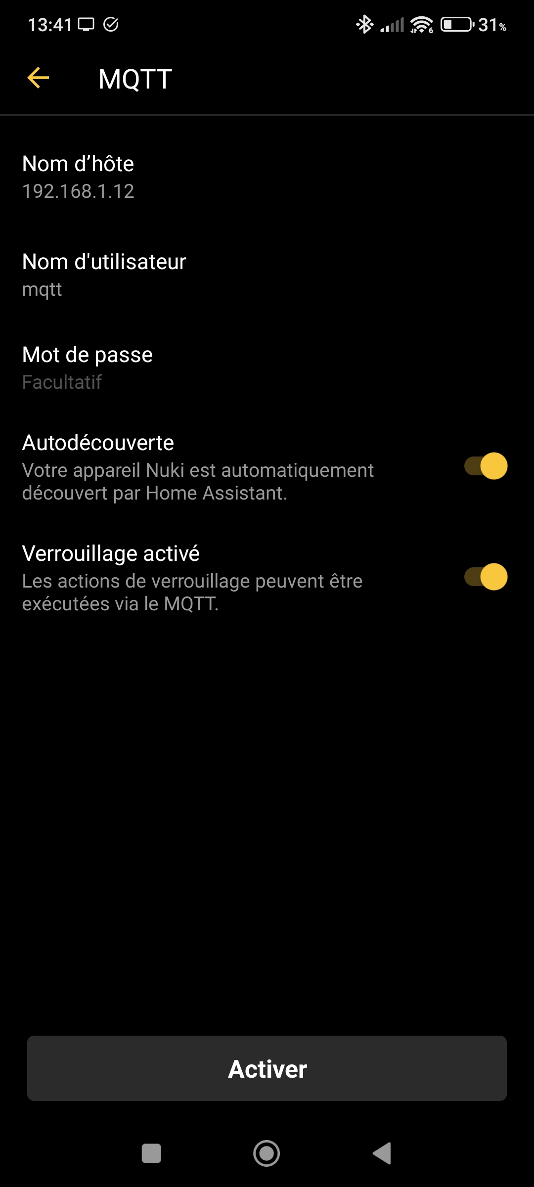 Nuki-App MQTT