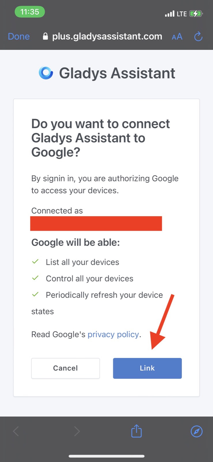 Google-Home-Integration Gladys