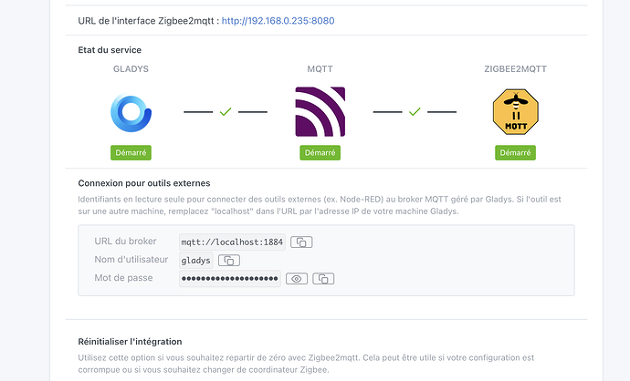 Credenciales MQTT de Zigbee2MQTT en Gladys