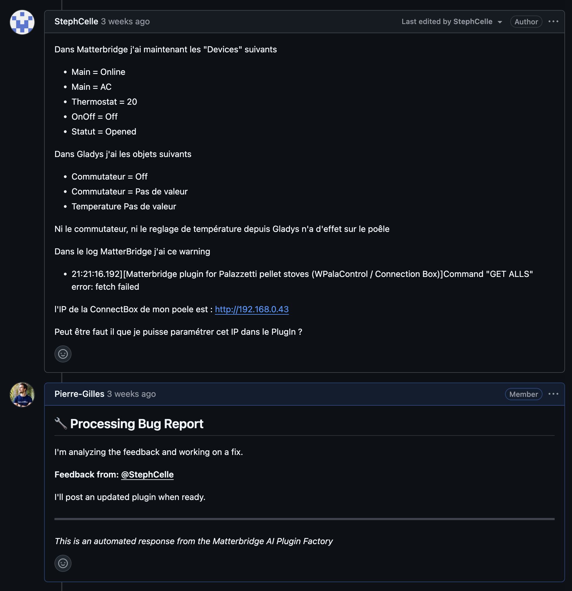 Dejar comentarios en el ticket