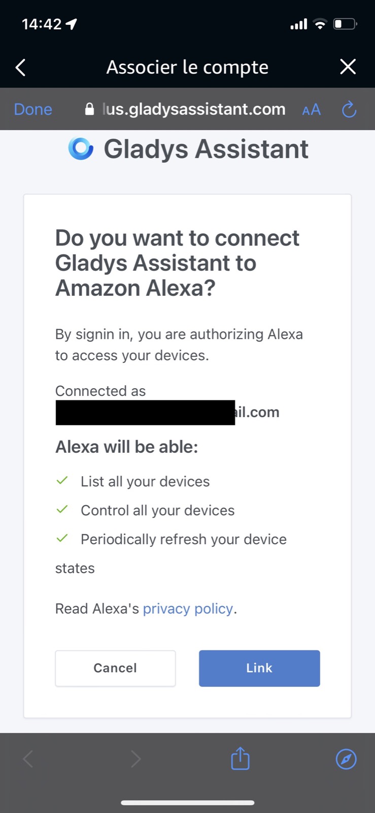 Integración de Alexa en Gladys