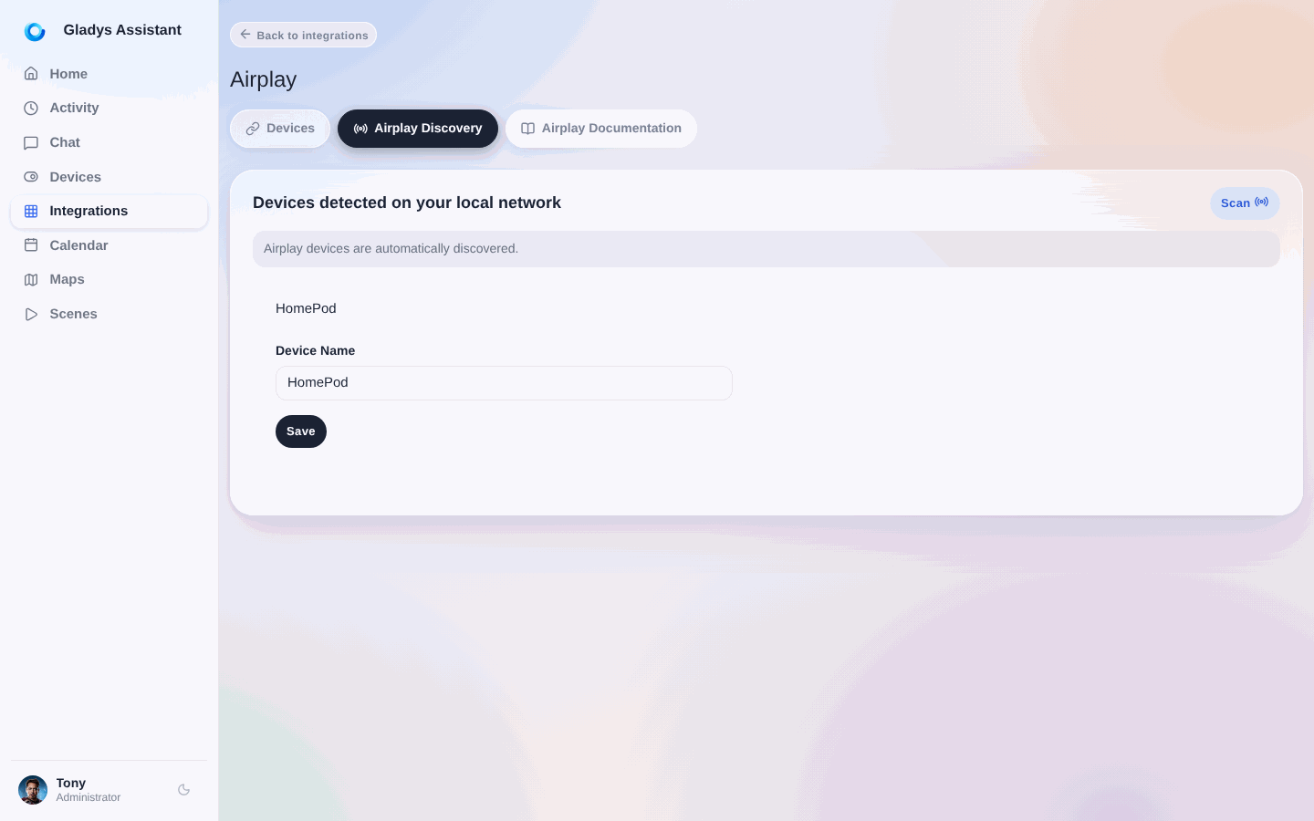 Detección de dispositivos Airplay