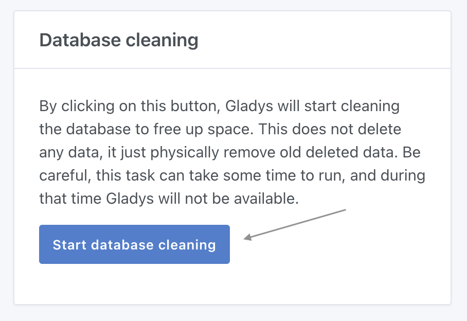 Limpiar la base de datos