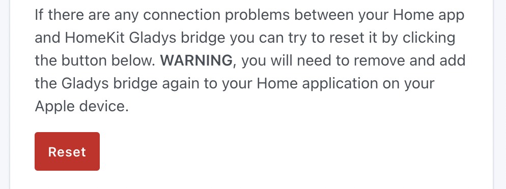 Restablecer HomeKit