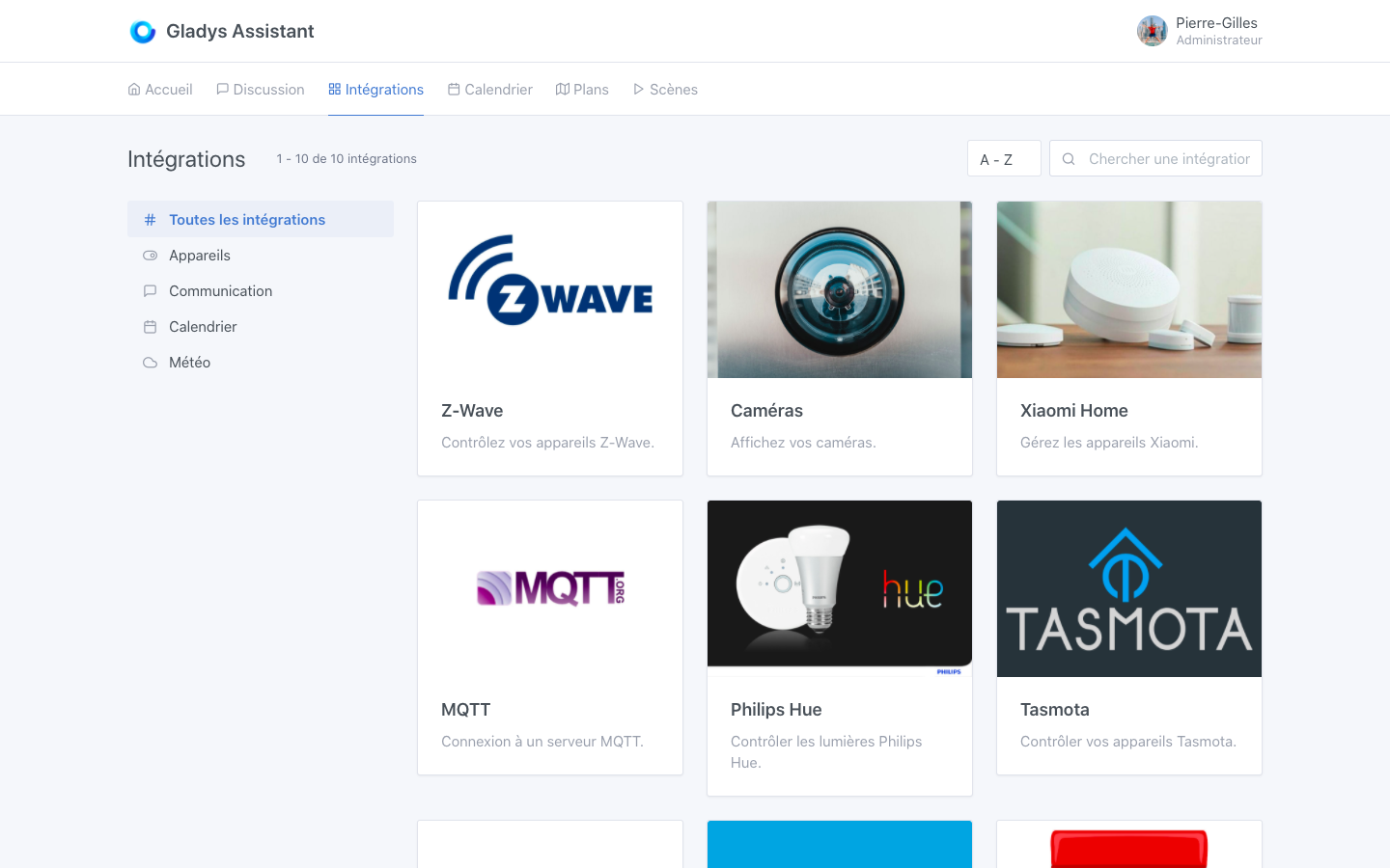 Integraciones de Gladys Assistant 4