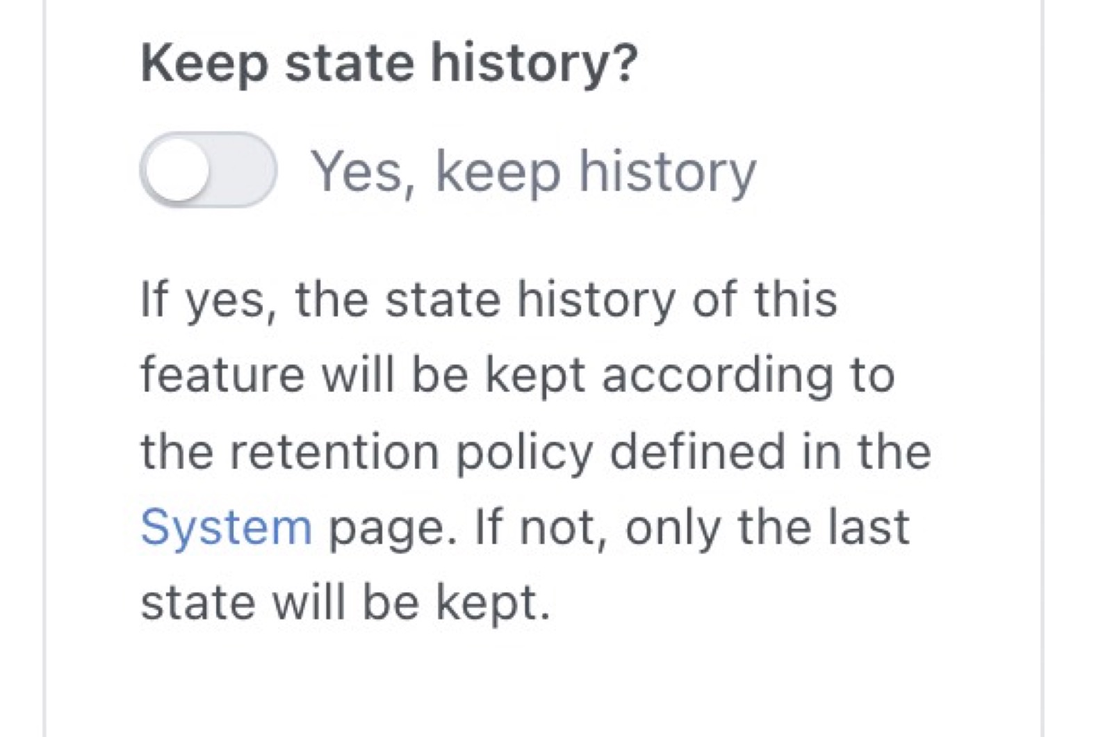 Conservar el historial de estados