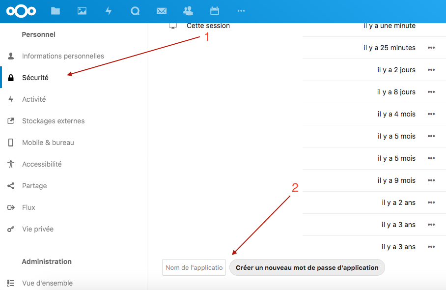 Contraseña de Nextcloud Talk